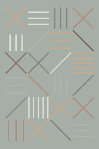 Geometric Shapes VIII by The Old Art Studio framed canvas print