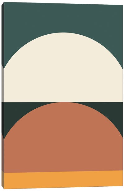 Abstract Geometric IE Canvas Art Print - '70s Aesthetic