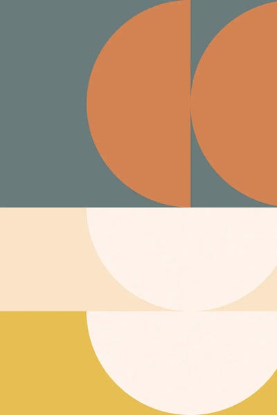 Circular Abstract: Abstract Geometric II by The Old Art Studio