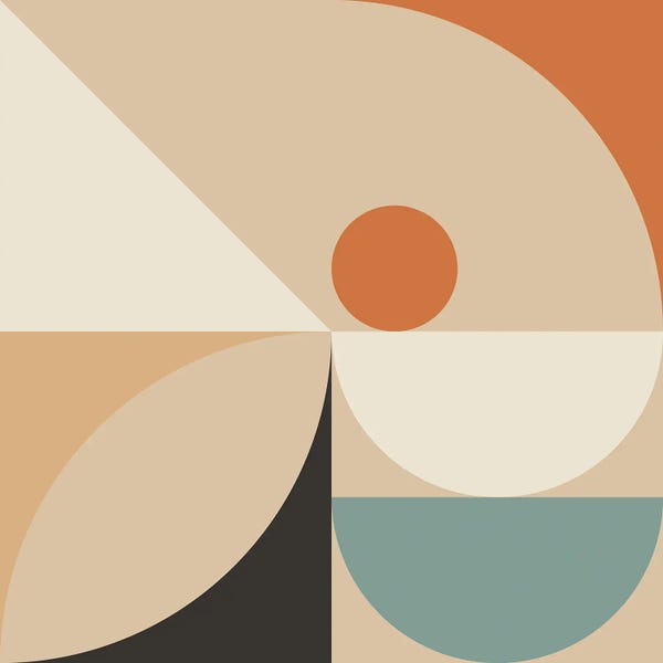 Mid-Century Modern Living Room: Mid Century VIIIB by The Old Art Studio