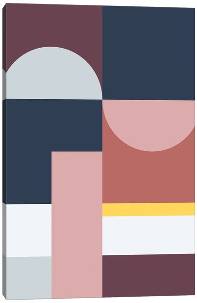 Abstract Geometric V Canvas Art Print - Ahead of the Curve