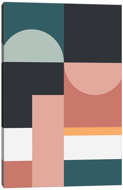 Abstract Geometric VII Canvas Art Print - Ahead of the Curve