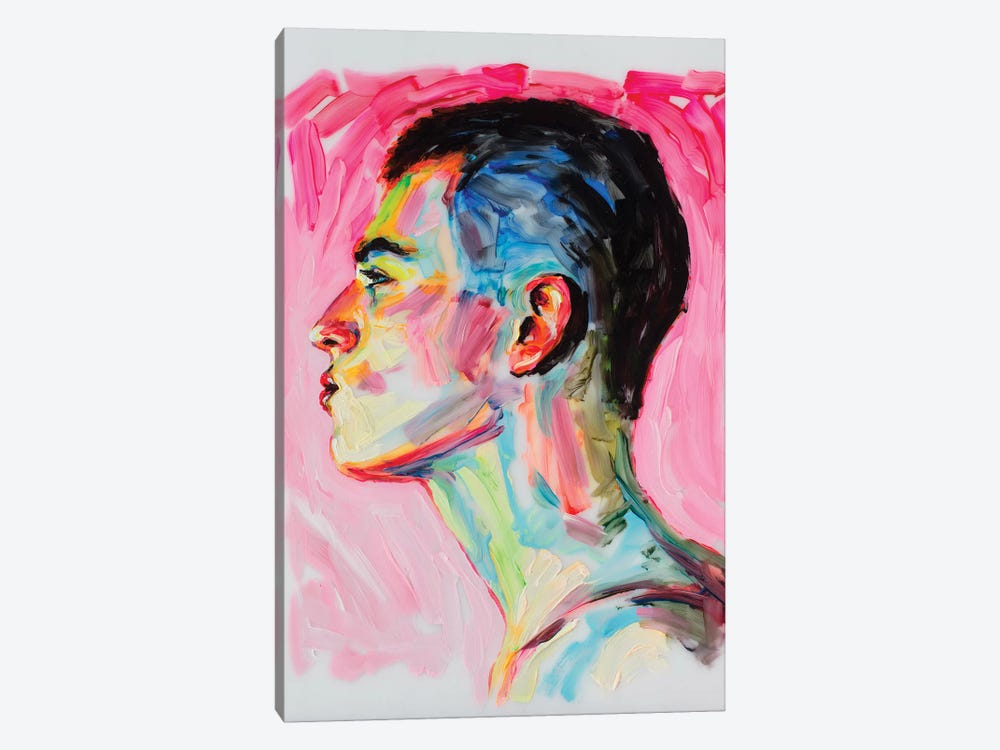 The Profile On A Pink Background by Oleksandr Balbyshev 1-piece Canvas Wall Art