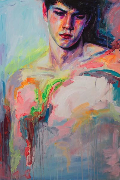 The Sad Boy I by Oleksandr Balbyshev framed canvas print