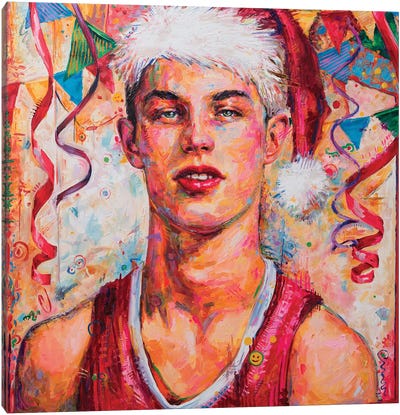 Young Santa Canvas Art Print - Oleksandr Balbyshev
