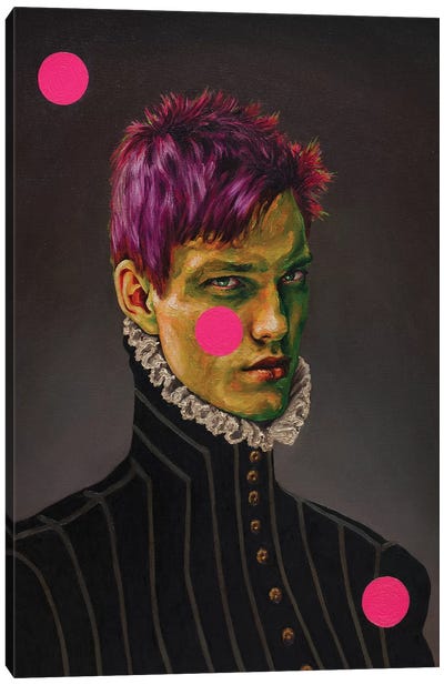 Portrait Of A Young Green Man Canvas Art Print - Oleksandr Balbyshev