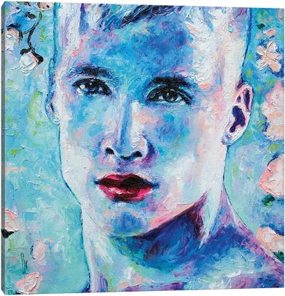 Blue Face Canvas Art Print - Prismatic Portraits