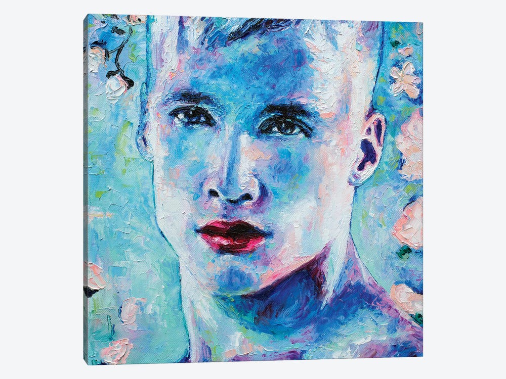 Blue Face by Oleksandr Balbyshev 1-piece Canvas Print