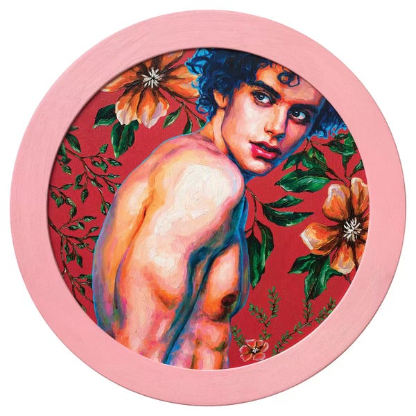 Boy On A Red Background I