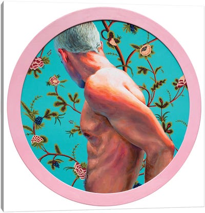 Boy On Turquoise Background Canvas Art Print - Oleksandr Balbyshev