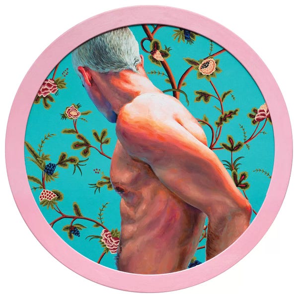 LGBTQ+ Artists: Boy On Turquoise Background by Oleksandr Balbyshev