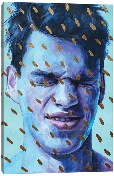 Gold Dots Canvas Art Print - Oleksandr Balbyshev