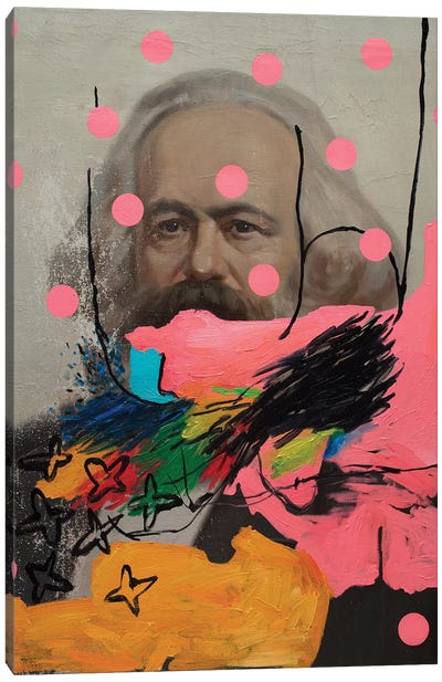 Mysterious Marx Canvas Art Print - Karl Marx