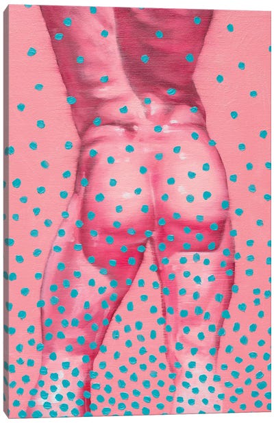 Pink Booty Canvas Art Print - Male Nude Art