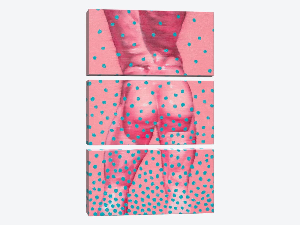 Pink Booty by Oleksandr Balbyshev 3-piece Canvas Art Print