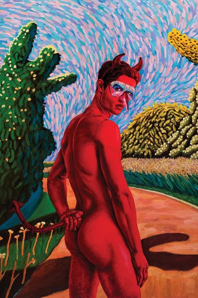 LGBTQ+ Artists: Red Guy by Oleksandr Balbyshev