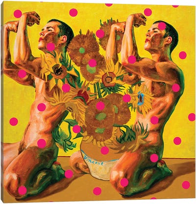 Sunflowers Canvas Art Print - Art by LGBTQ+ Artists