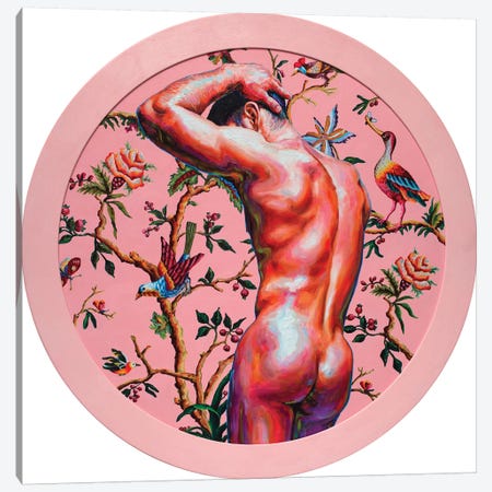 Nude On The Pink Background Canvas Print #OBA188} by Oleksandr Balbyshev Canvas Art