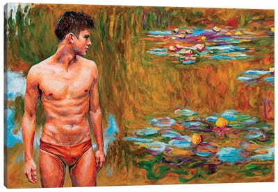 Let's Swim Canvas Art Print - Oleksandr Balbyshev