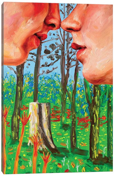 In The Forest Canvas Art Print - Oleksandr Balbyshev