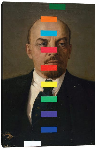 Lenin With A Color Test Canvas Art Print - Oleksandr Balbyshev