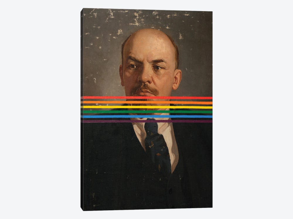 Rainbow Lenin by Oleksandr Balbyshev 1-piece Canvas Artwork