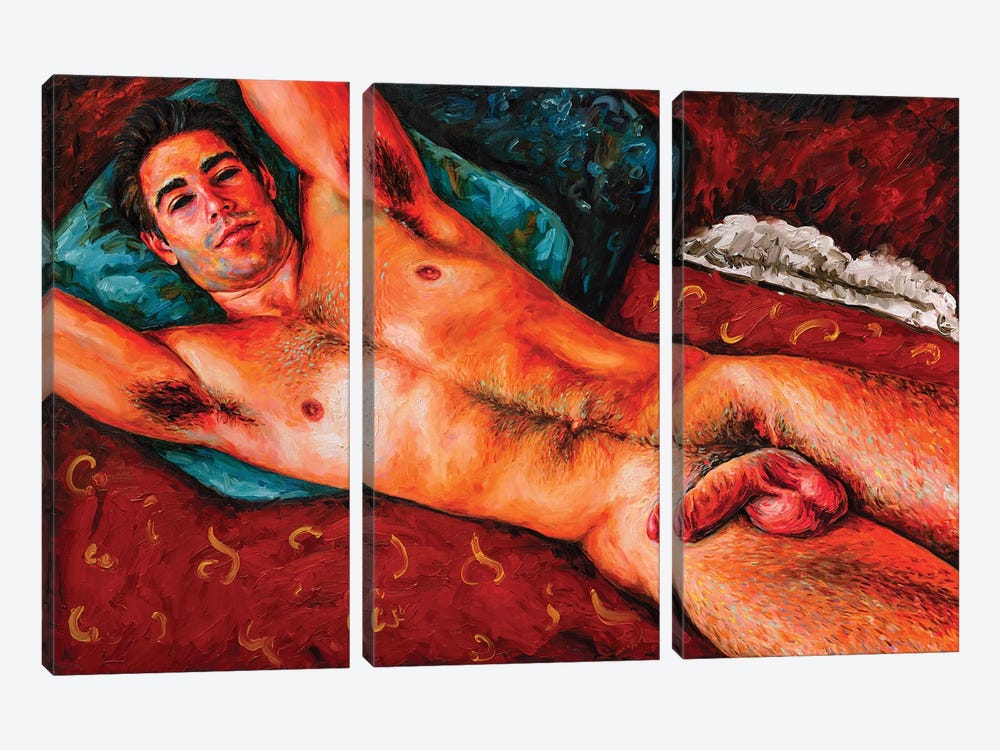Red Nude by Oleksandr Balbyshev 3-piece Art Print