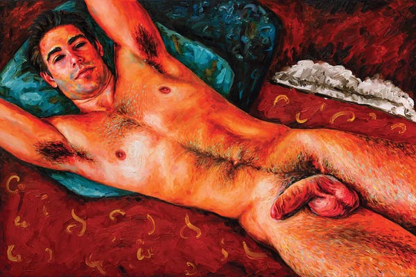 LGBTQ+ Artists: Red Nude by Oleksandr Balbyshev