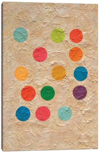 Abstract Composition VII Canvas Art Print - Polka Dot Patterns