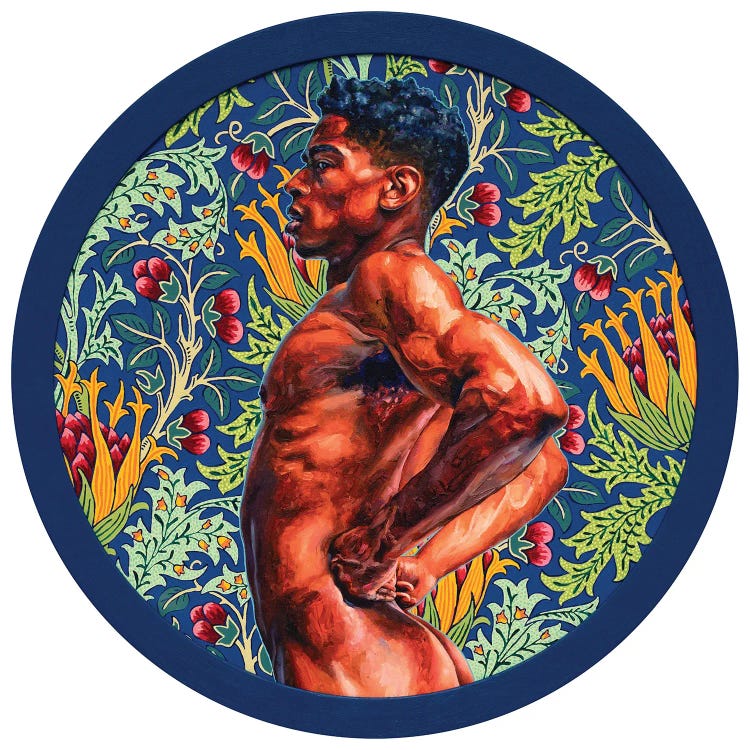 A Guy on the Blue Artichoke Background