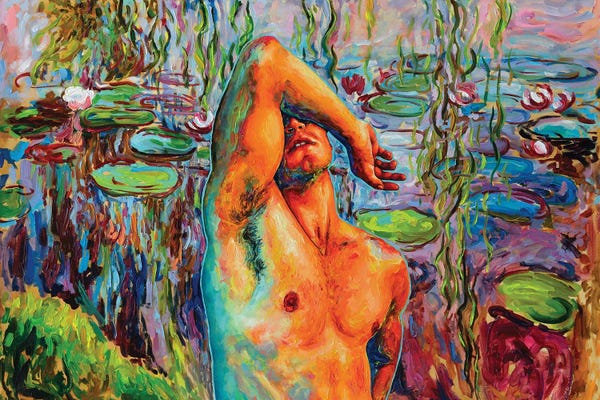 LGBTQ+ Artists: Hot Day At The Lily Pond by Oleksandr Balbyshev