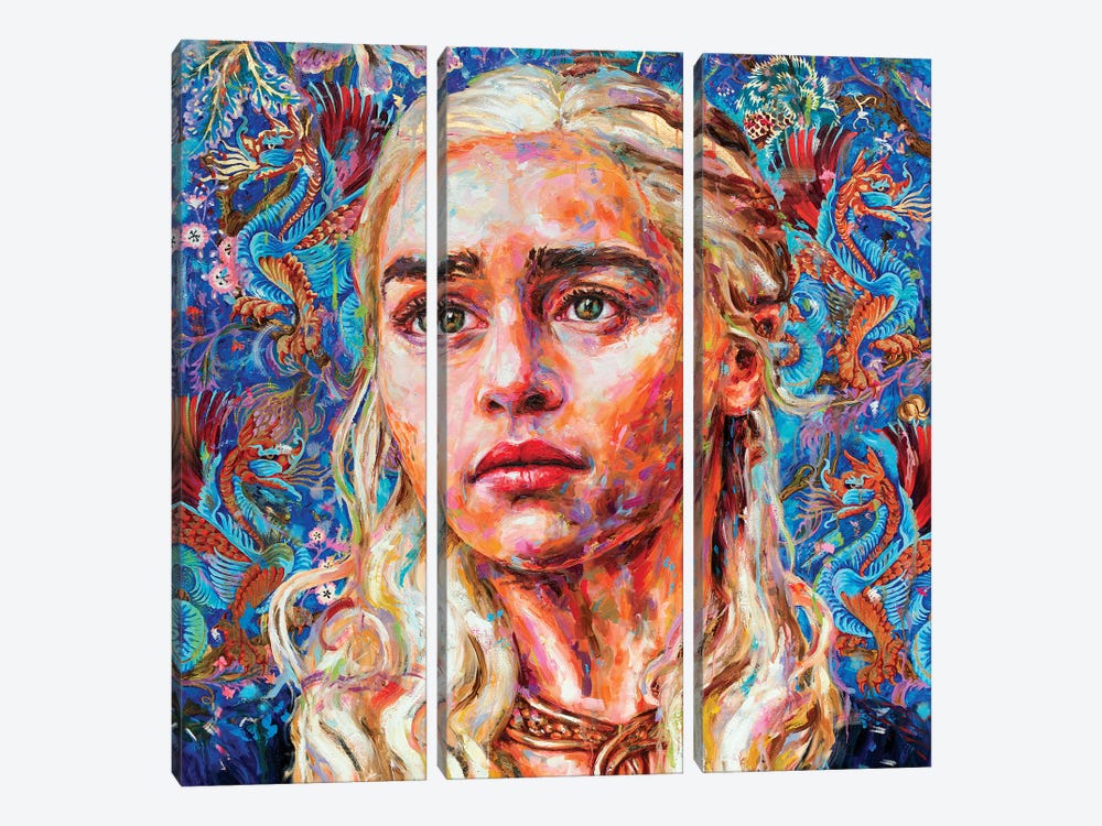 Daenerys by Oleksandr Balbyshev 3-piece Canvas Print