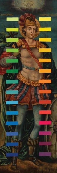 Saint Demetrius With Color Bars