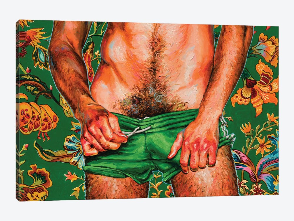 Green Shorts by Oleksandr Balbyshev 1-piece Canvas Art