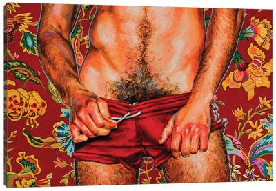 Red Shorts Canvas Art Print - Oleksandr Balbyshev