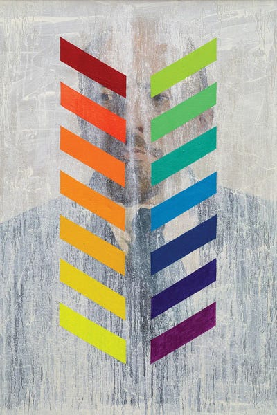 Stripes: Diagonal Striped Lenin by Oleksandr Balbyshev