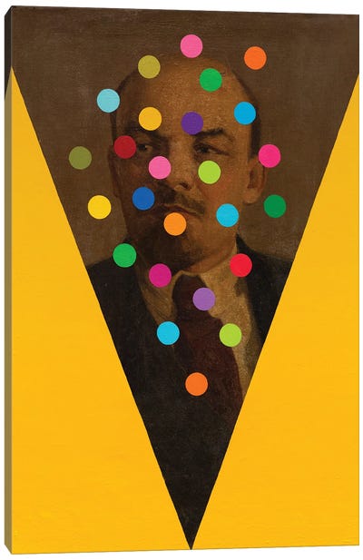 Lenin Corner Canvas Art Print - Polka Dot Patterns