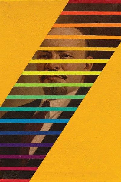 Stripes: Lenin Behind The Grille by Oleksandr Balbyshev