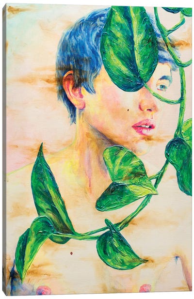 Epipremnum Canvas Art Print - Ivy & Vine Art