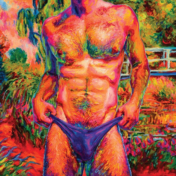 Bather With Water Irises