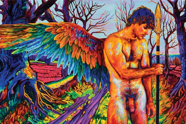 Large Art for Bathroom - Canvas Prints: Pride Angel by Oleksandr Balbyshev