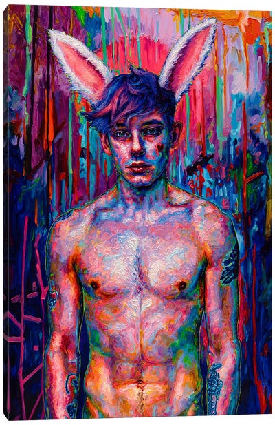 Bunny Boy Canvas Art Print - Oleksandr Balbyshev
