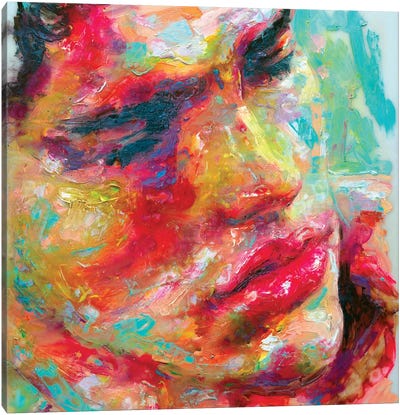 Face Study III Canvas Art Print - LGBTQ+ Art