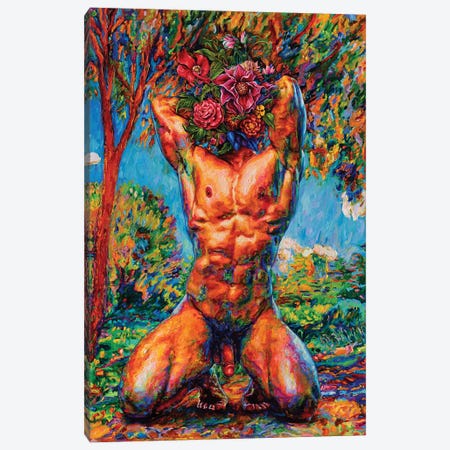 Nude With A Flower Face Canvas Print #OBA284} by Oleksandr Balbyshev Canvas Art