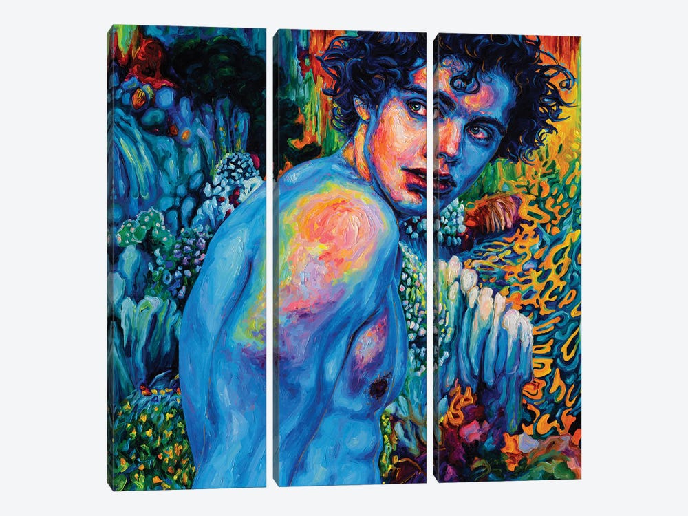 Blue Guy by Oleksandr Balbyshev 3-piece Canvas Print