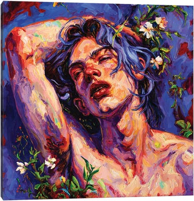 Violet Portrait Canvas Art Print - Oleksandr Balbyshev