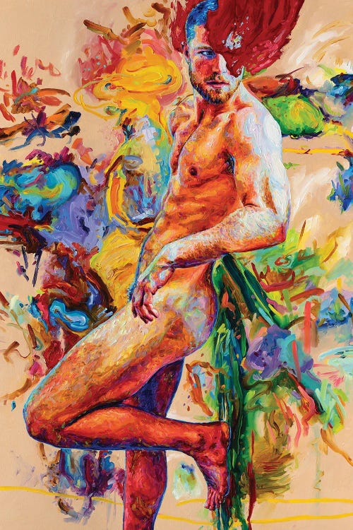 Nude On An Abstract Background