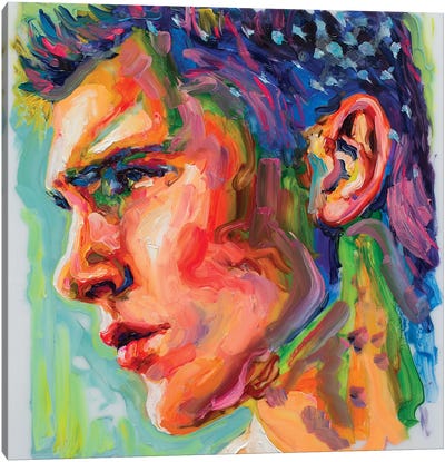 Face Study V Canvas Art Print - Prismatic Portraits
