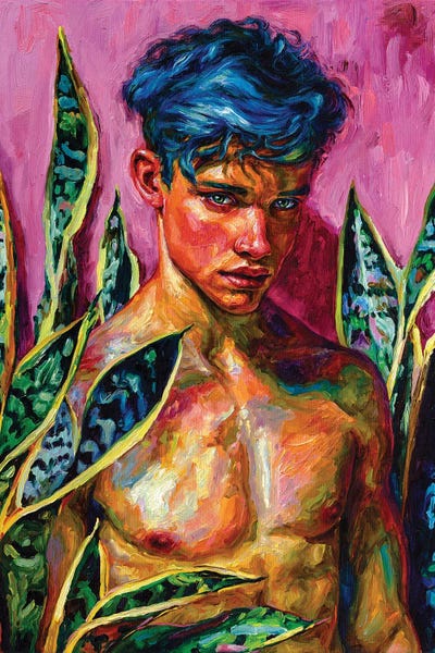 LGBTQ+ Artists: Snake Plant Boy by Oleksandr Balbyshev