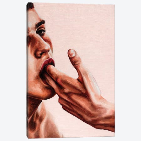 Fingers In Your Mouth Canvas Print #OBA33} by Oleksandr Balbyshev Art Print
